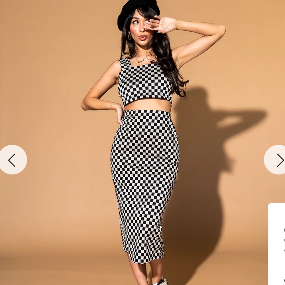 Dressed in Lala two piece checkered set